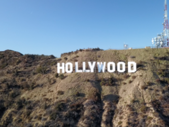 prise de vue drone hollywood sign pour Les Anges NRJ12/ drone shooting